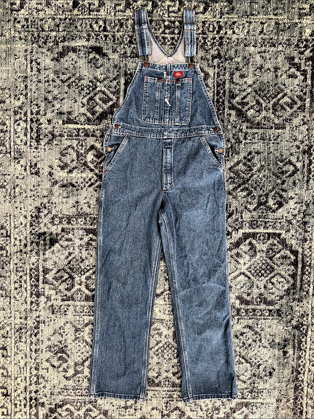 Dickies Vintage Denim Bib Overalls in Blue